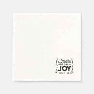 Psalm 126:5 Scripture Typography – Reap in Joy Napkin
