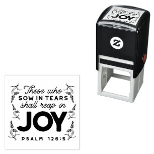 Psalm 126:5 Scripture Typography – Reap in Joy Self-inking Stamp