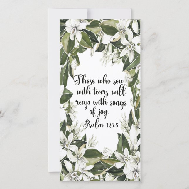 Psalm 126:5, Watercolor Scripture Bookmark (Front)