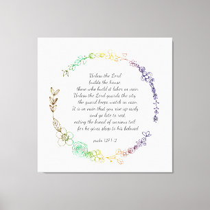 Psalm 127 canvas print