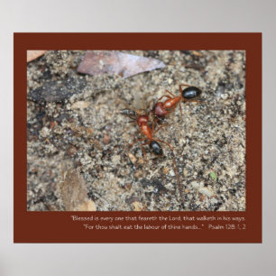 Psalm 128: 1, 2 Scripture Poster