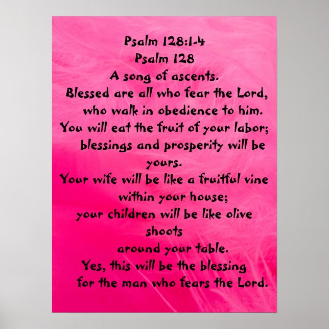 Psalm 128 :1-4 poster (Front)