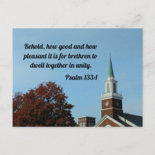 Psalm 133:1 Behold, how good and how pleasant  Postcard
