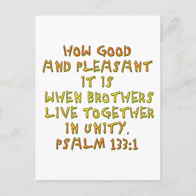 Psalm 133:1 postcard (Front)