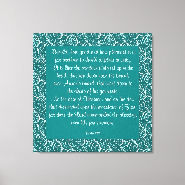 Psalm 133  canvas print (Front)