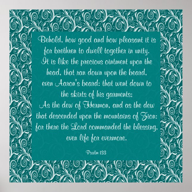 Psalm 133 Poster (Front)