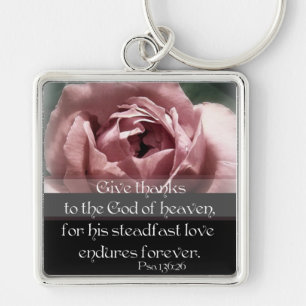 Psalm 136:26 keychain