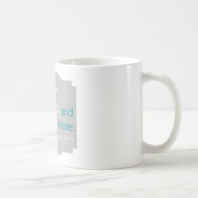 Psalm 139:14  Fearfully and Wonderfully Made Coffee Mug (Right)