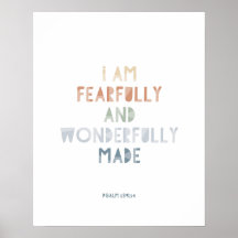 Psalm 139:14 I Am Fearfully and Wonderfully Made