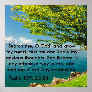 Psalm 139:23-24 poster