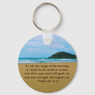 Psalm 139: 9-10 BEAUTIFUL BIBLICAL QUOTATION Keychain