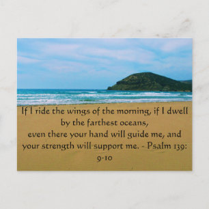 Psalm 139: 9-10 BEAUTIFUL LIBRARY QUOTATION Postcard