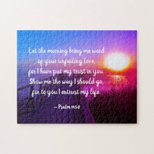Psalm 143:8 Word of Your unfailing Love, Scripture Jigsaw Puzzle