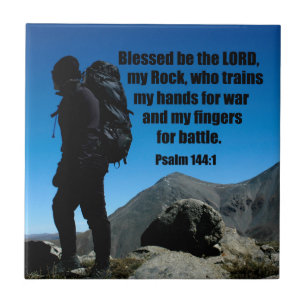 Psalm 144:1 Blessed be the Lord my rock who Tile