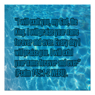 Psalm 145:1-2 WEBU Poster