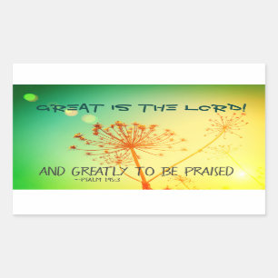 Psalm 145:3 Greatly to be Praised, Bible Verse Sticker