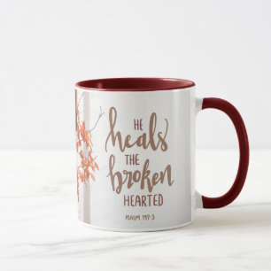 Psalm 147:3 He Heals the Broken Hearted Mug