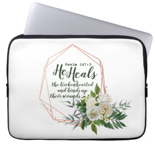 Psalm 147:3 laptop sleeve