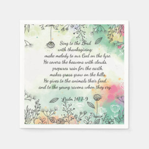 Psalm 147 napkin
