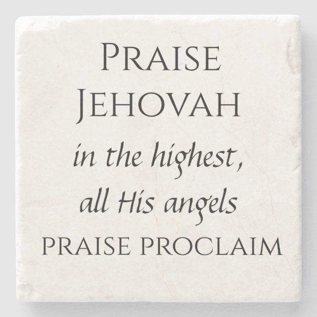 Psalm 148 stone coaster 2/6 (Front)