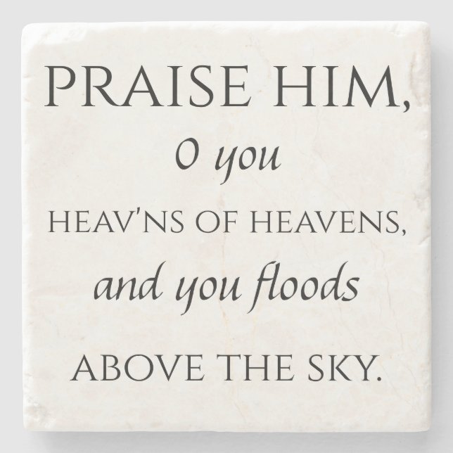 Psalm 148 stone coaster 4/6 (Front)