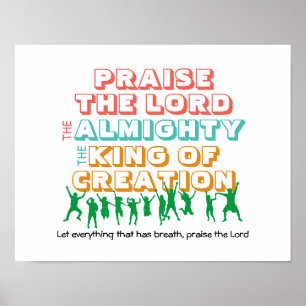 Psalm 150 PRAISE THE LORD Customizable Christian Poster