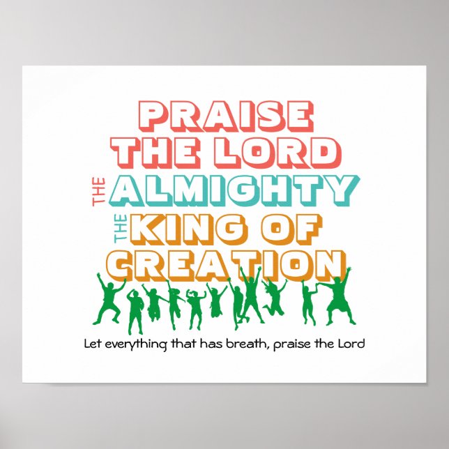 Psalm 150 | PRAISE THE LORD Customizable Christian Poster (Front)