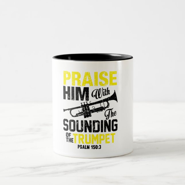Psalm 150 Trumpet Praise Him Coffee Mug (Center)