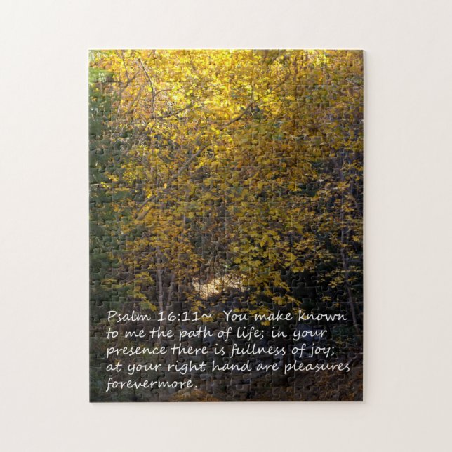Psalm 16:11 Autumn Jigsaw Puzzle (Vertical)