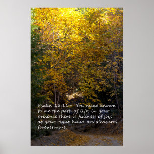 Psalm 16:11 path poster