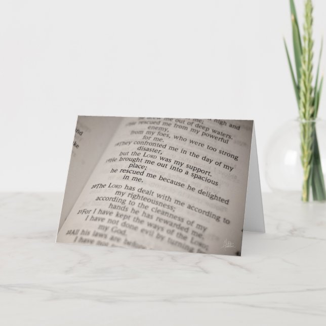 Psalm 18:19  [Greeting Card] Card (Front)