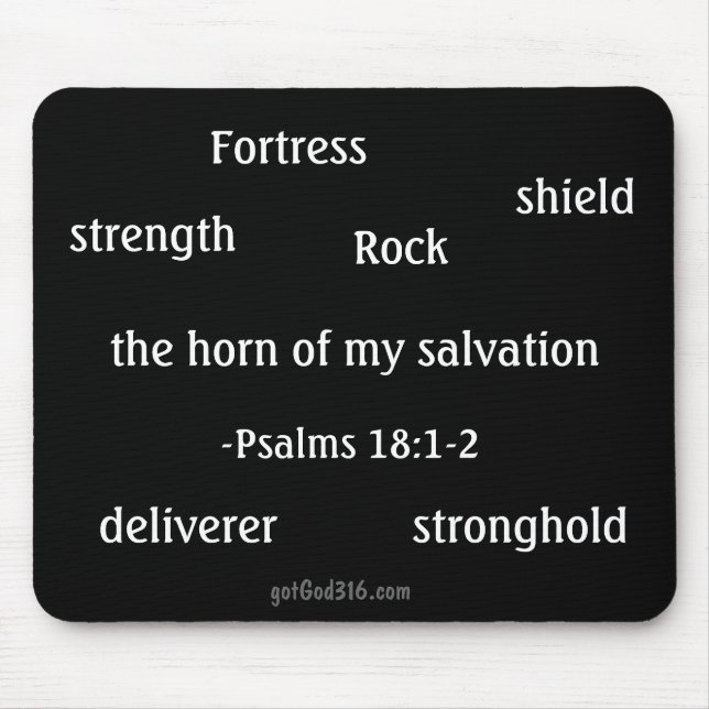 Psalm 18:1-2 gotGod316l.com Mouse Pad (Front)