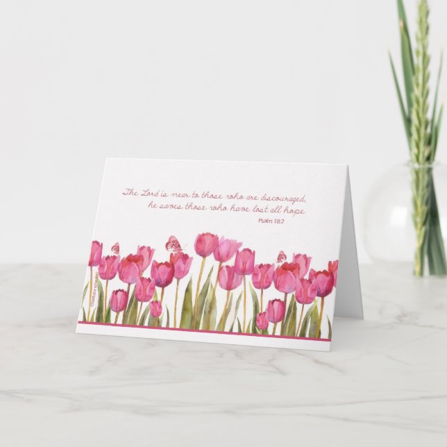 psalm 18:2, encouragement cancer patient card (Front)