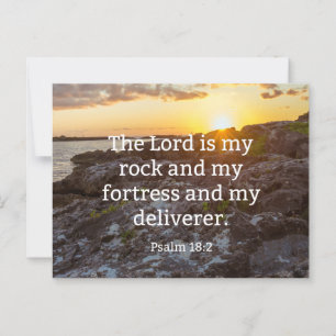 Psalm 18:2, scripture verse postcard