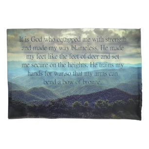Psalm 18:32-34 pillowcase