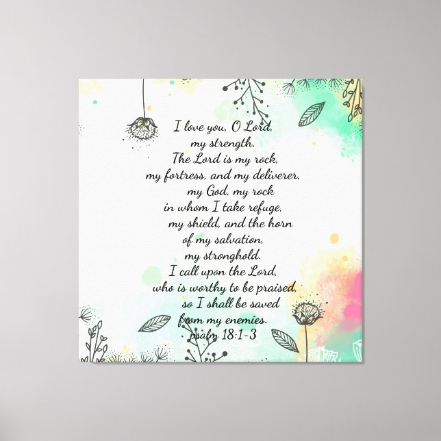 Psalm 18 canvas print (Front)