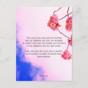 Psalm 18, Christian postcard