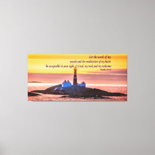 Psalm 19:14 Let the Words of My Mouth and The... Canvas Print