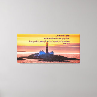 Psalm 19:14   Let the Words of My Mouth and The... Canvas Print