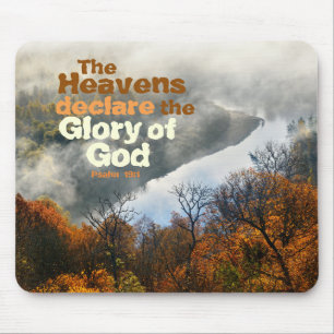 Psalm 19:1 Bible Verse Glory of God Mousepad