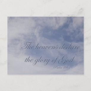 Psalm 19:1 The heavens declare the glory of God Postcard