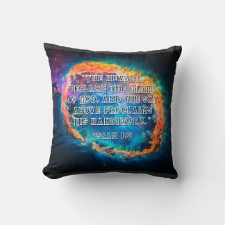 Psalm 19:1 The Heavens Declaring God's Glory Throw Pillow