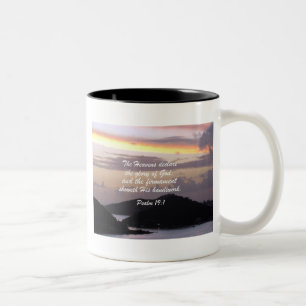 Psalm 19:1 Two-Tone coffee mug