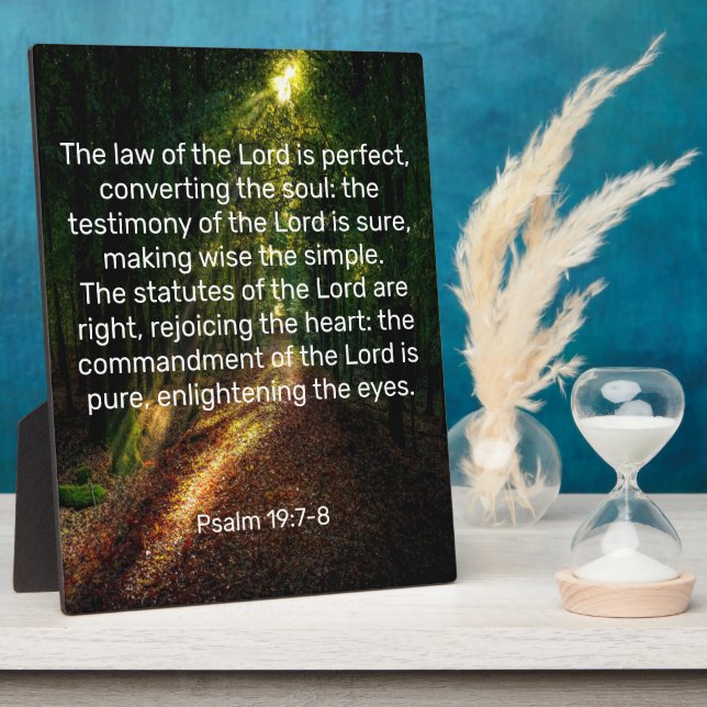 Psalm 19:7-8  Plaque (Side)