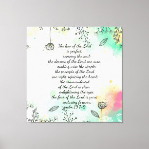 Psalm 19 canvas print