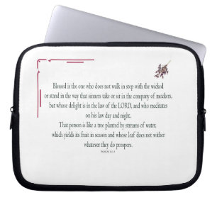 Psalm 1:1-3, Blessed is the one who, Laptop Sleeve