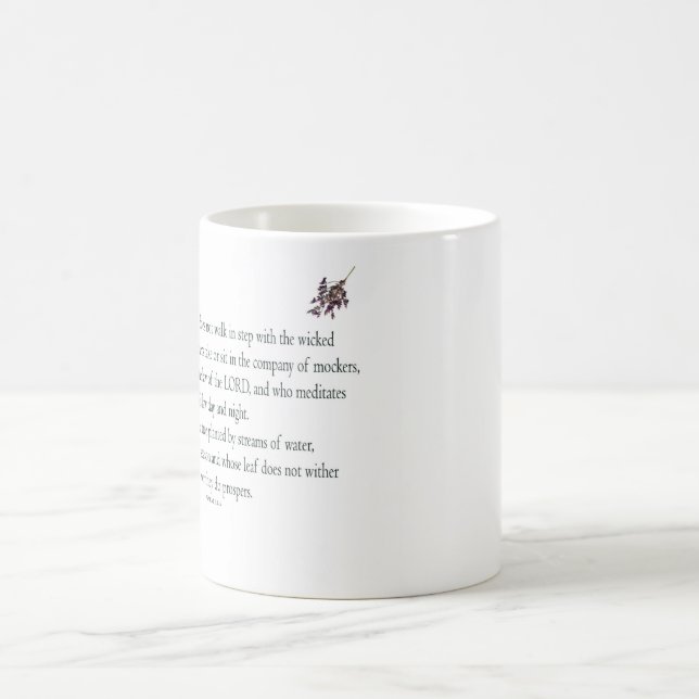 Psalm 1:1-3, Blessed is the one who, Magic Mug (Center)