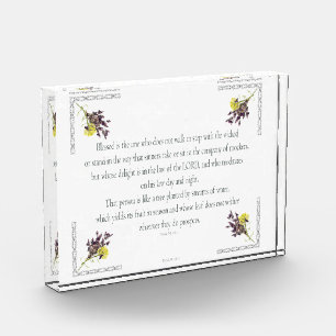 PSALM 1:1-3 Botanic Design, Photo Block