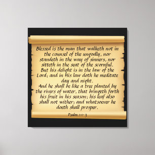 Psalm 1:1-3  Canvas Print