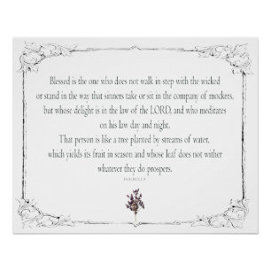 Psalm 1-1-3, Do Not Walk in Step with Sinners, Poster
